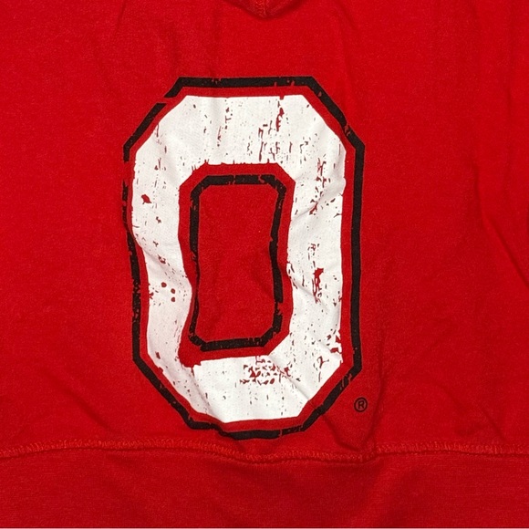 Ohio State Red Hoodie Front Zip Pockets Size Medium Great Condition - Picture 7 of 9